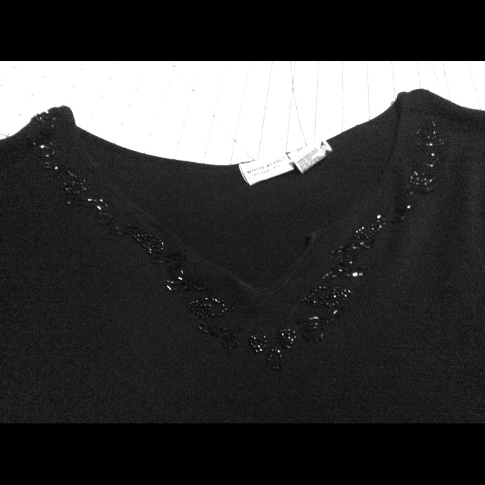 Sweater w/ beaded collar